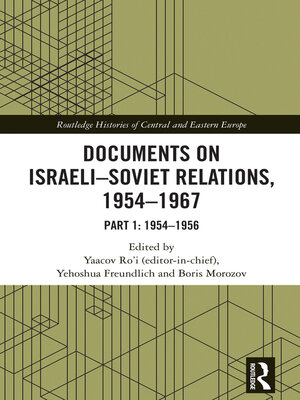 cover image of Documents on Israeli-Soviet Relations, 1954–1967, Part 1